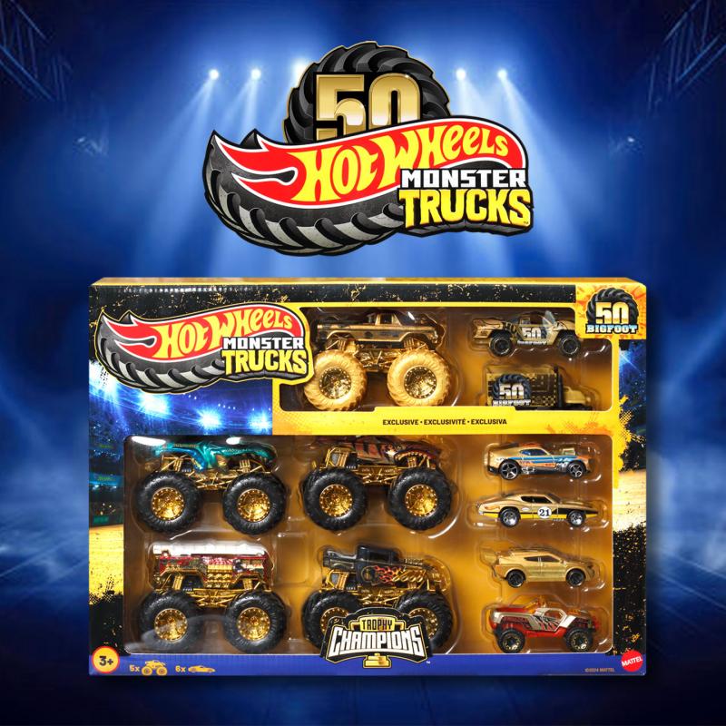 Hot Wheels Car Monster Trucks - مجموعة سيارات هوت ويلز مونستر تراك