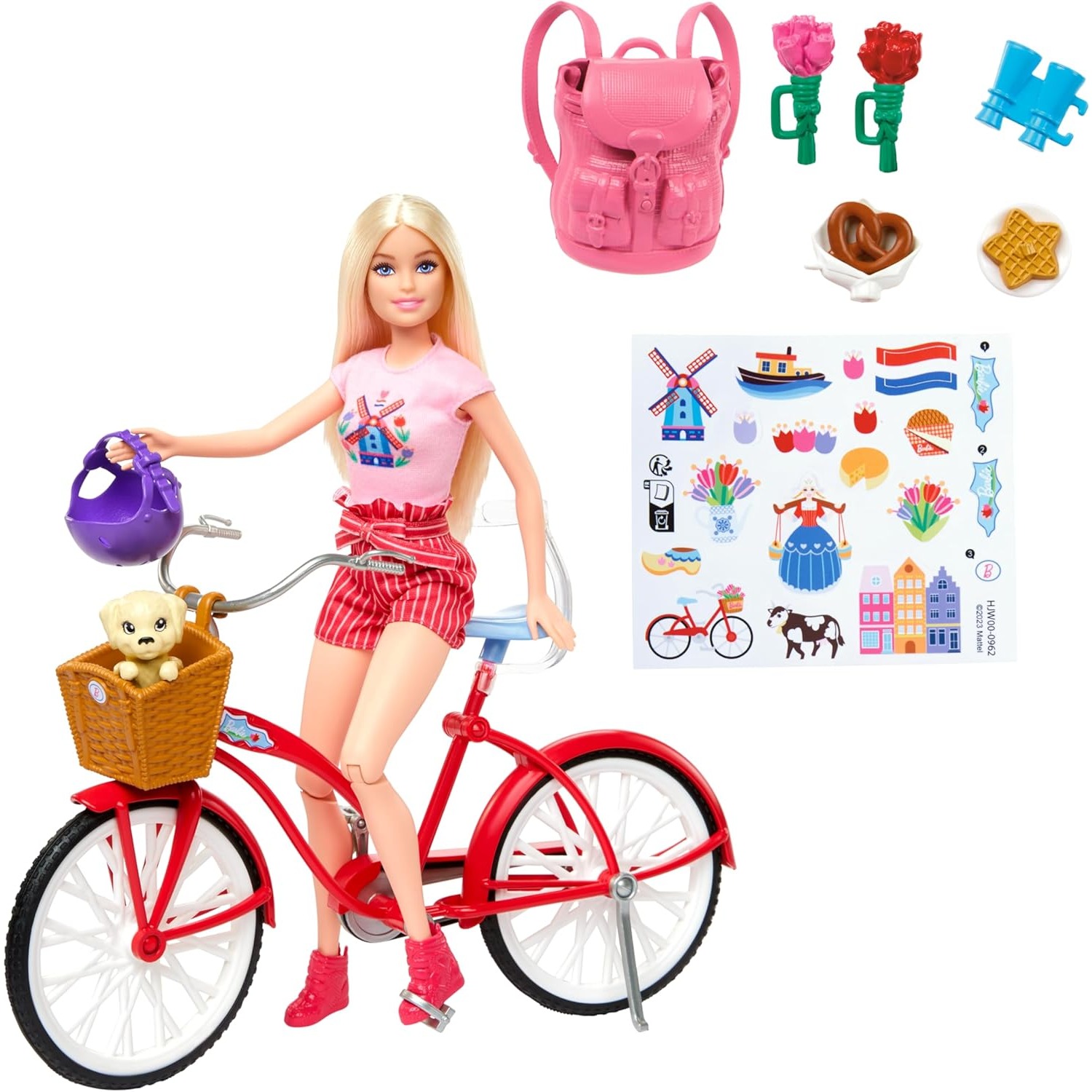 Mattel Toy Barbie - الأصلي ماتيل باربي دمية الدراجة Playset